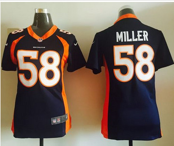 Women Nike Broncos #58 Von Miller Blue Alternate Stitched NFL Elite Jersey