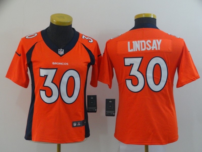 Women Nike Broncos 30 Phillip Lindsay Orange Women Vapor Untouchable Limited Jersey Women Nike Broncos 30 Phillip Lindsay Orange Women Vapor Untouchable Limited Jersey