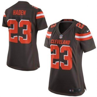 Women Nike Browns #23 Joe Haden Brown Team Color Stitched NFL New Elite Jersey