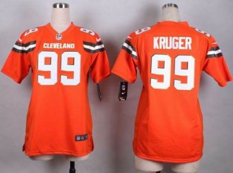 Women Nike Browns #99 Paul Kruger Orange Alternate Stitched NFL New Elite Jersey