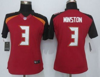 Women Nike Buccaneers #3 Jameis Winston Red Team Color Stitched NFL New Limited Jersey