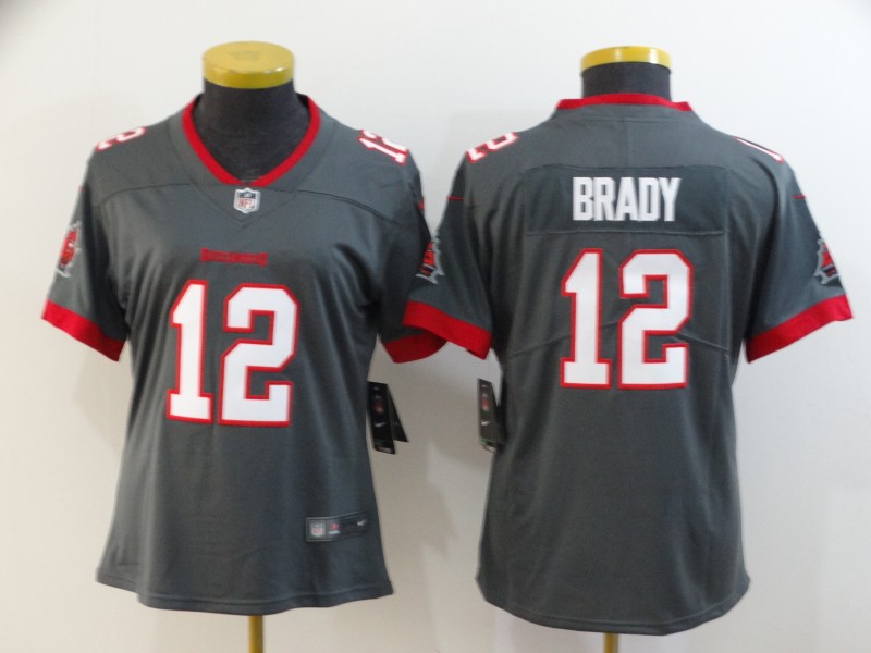 Women Nike Buccaneers 12 Tom Brady Gray Women New 2020 Vapor Untouchable Limited Jersey Women Nike Buccaneers 12 Tom Brady Gray Women New 2020 Vapor Untouchable Limited Jersey