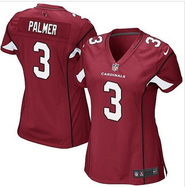 Women Nike Cardinals #3 Carson Palmer Red Team Color Stitched NFL Elite Jersey
