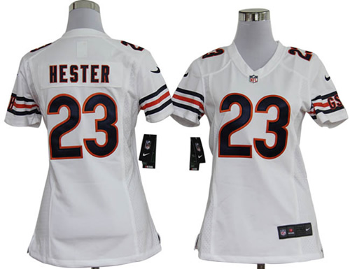 Women NEW Chicago Bears 23 Devin Hester White Jerseys