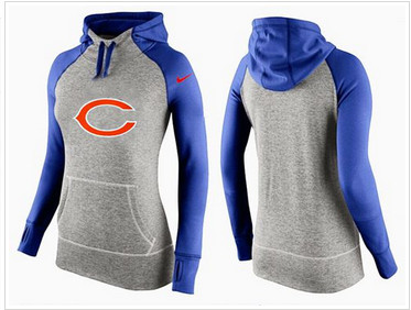 Women Nike Chicago Bears Performance Hoodie Grey & Blue