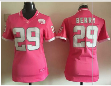 Women Nike Chiefs #29 Eric Berry Pink Stitched NFL Elite Bubble Gum Jersey