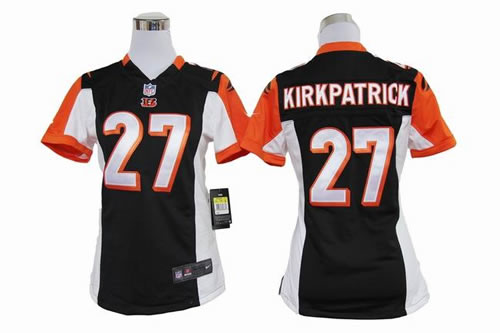 Women NEW Cincinnati Bengals 27 Dre Kirkpatrick Black Jerseys