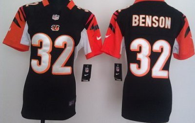Women NEW Cincinnati Bengals 32 Cedric Benson Black NEW NFL Jerseys