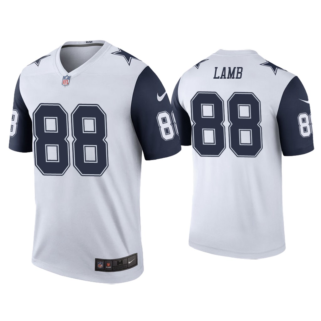 Women Nike Cowboys #88 CeeDee Lamb White NFL Limited Rush Jersey Women Nike Cowboys #88 CeeDee Lamb White NFL Limited Rush Jersey