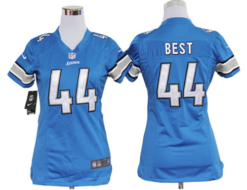 women NEW detroit lions 44 jahvid best blue jerseys