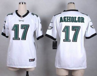 Women Nike Eagles #17 Nelson Agholor White Stitched NFL New Elite Jersey