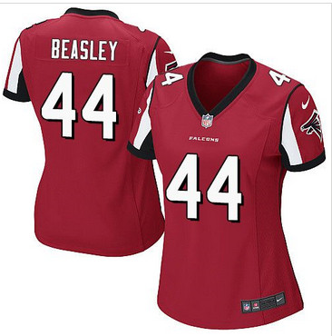 Women Nike Falcons #44 Vic Beasley Red Team Color Stitched NFL Elite Jersey