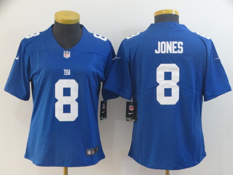 Women Nike Giants 8 Daniel Jones Royal Women Vapor Untouchable Limited Jersey Women Nike Giants 8 Daniel Jones Royal Women Vapor Untouchable Limited Jersey