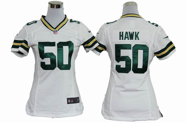 Women NEW Green Bay Packers 50 A.j.hawk White Jerseys