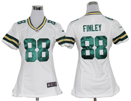 Women NEW Green Bay Packers 88 Jermichael Finley White Jerseys