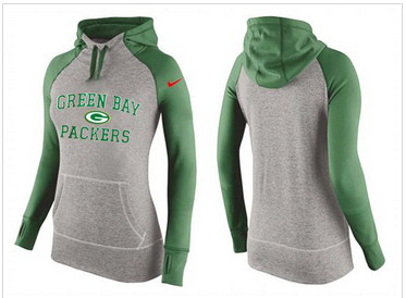 Women Nike Green Bay Packers Performance Hoodie Grey & Green Women Nike Green Bay Packers Performance Hoodie Grey & Green