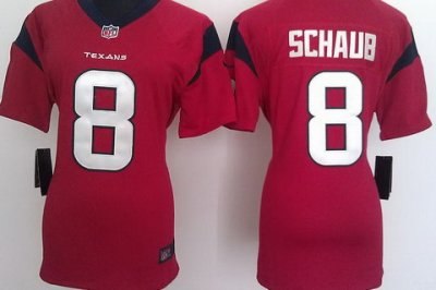 Women NEW Houston Texans  8 Matt Schaub Red Jerseys