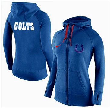 Women Nike Indianapolis Colts Full-Zip Performance Hoodie Blue Women Nike Indianapolis Colts Full-Zip Performance Hoodie Blue