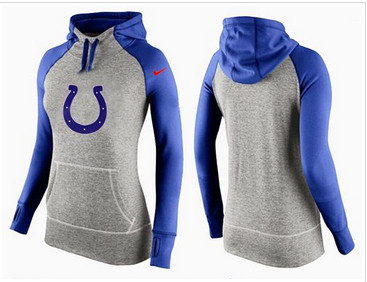 Women Nike Indianapolis Colts Performance Hoodie Grey & Blue_2 Women Nike Indianapolis Colts Performance Hoodie Grey & Blue_2