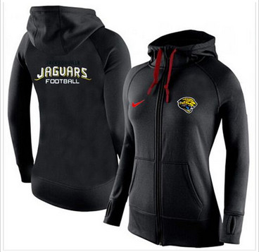 Women Nike Jacksonville Jaguars Full-Zip Performance Hoodie Black Women Nike Jacksonville Jaguars Full-Zip Performance Hoodie Black