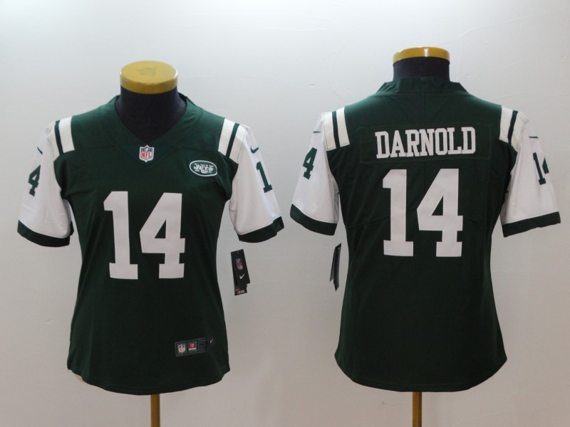 Women Nike Jets 14 Sam Darnold Green Women Vapor Untouchable Player Limited Jersey