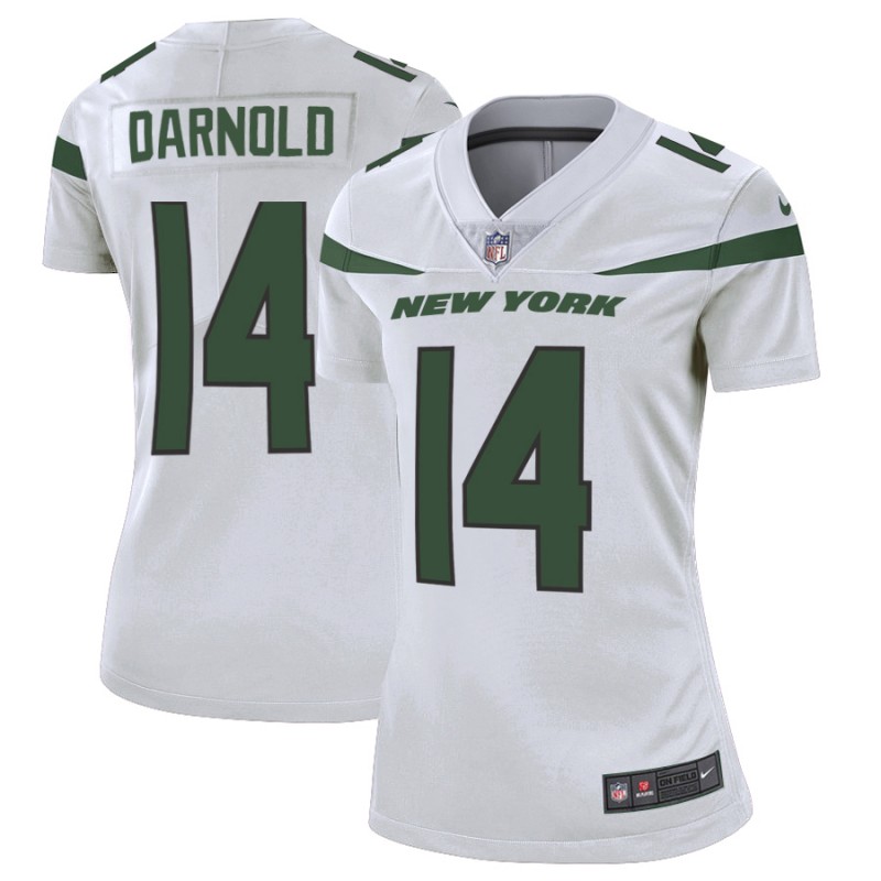 Women Nike Jets 14 Sam Darnold White Women New 2019 Vapor Untouchable Limited Jersey