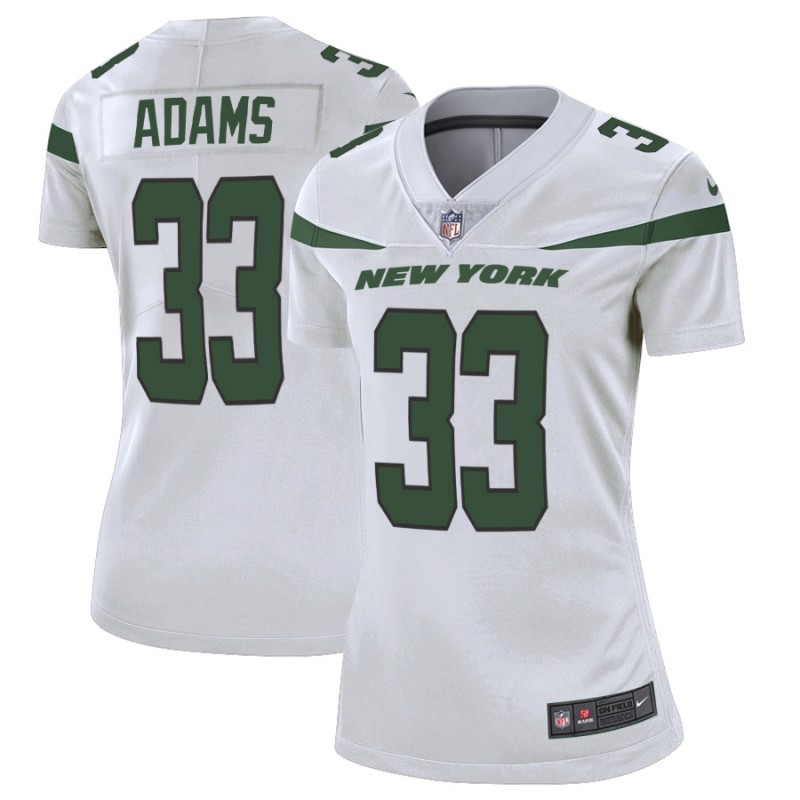 Women Nike Jets 33 Jamal Adams White Women New 2019 Vapor Untouchable Limited Jersey