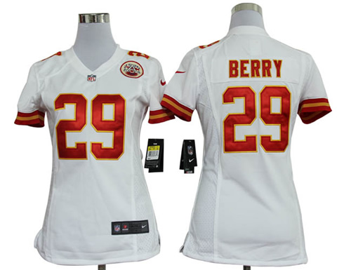 Women NEW Kansas City Chiefs 29 Eric Berry White Jerseys