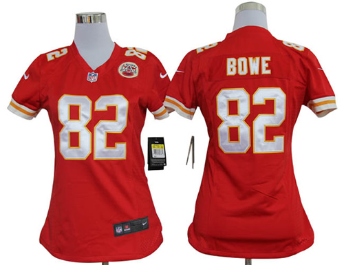 Women NEW Kansas City Chiefs 82 Dwayne Bowe Red Jerseys