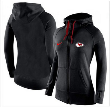 Women Nike Kansas City Chiefs Full-Zip Performance Hoodie Black Women Nike Kansas City Chiefs Full-Zip Performance Hoodie Black