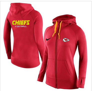 Women Nike Kansas City Chiefs Full-Zip Performance Hoodie Red Women Nike Kansas City Chiefs Full-Zip Performance Hoodie Red