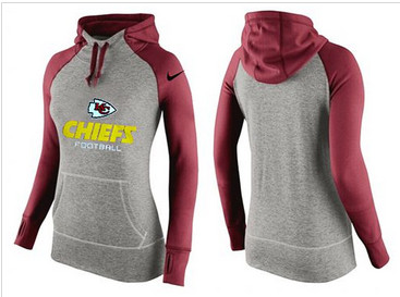Women Nike Kansas City Chiefs Performance Hoodie Grey & Red_2 Women Nike Kansas City Chiefs Performance Hoodie Grey & Red_2