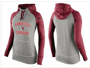 Women Nike Kansas City Chiefs Performance Hoodie Grey & Red_3 Women Nike Kansas City Chiefs Performance Hoodie Grey & Red_3