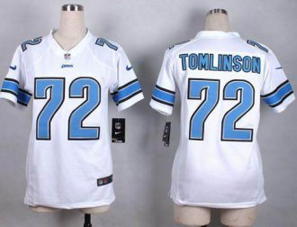 Women Nike Lions #72 Laken Tomlinson White Stitched NFL Elite Jersey