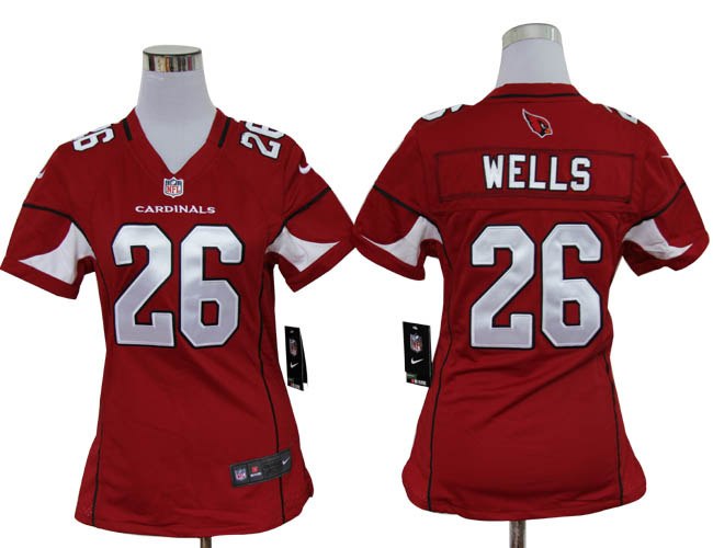 Women NEW NFL Arizona Cardinals 26 Chris Wells Red Jerseys