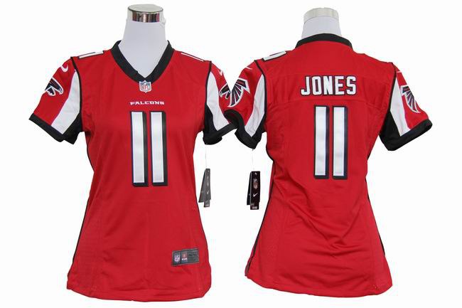 Women NEW NFL Atlanta Falcons 11 Julio Jones Red jerseys