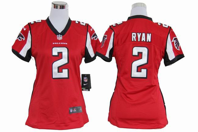 Women NEW NFL Atlanta Falcons 2 Matt Ryan Red jerseys