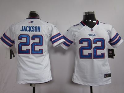 Women NEW NFL Buffalo Bills 22 Fred Jackson White Jerseys
