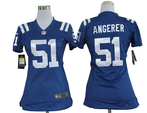 Women NEW NFL Indianapolis Colts 51 Pat Angerer Blue Jerseys