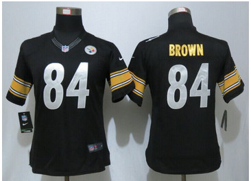 Women Nike Pittsburgh Steelers #84 Antonio Brown Authentic Elite Jersey