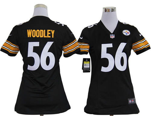 women NEW pittsburgh steelers 56 lamarr woodley black jerseys