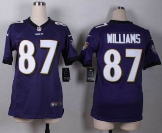 Women Nike Ravens #87 Maxx Williams Purple Team Color Stitched NFL New Elite jersey