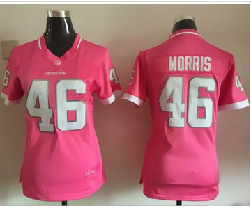Women Nike Redskins #46 Alfred Morris Pink Stitched NFL Elite Bubble Gum Jersey