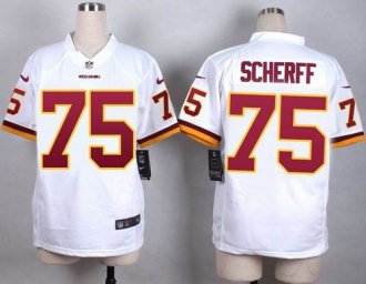 Women Nike Redskins #75 Brandon Scherff White Stitched NFL Elite Jersey