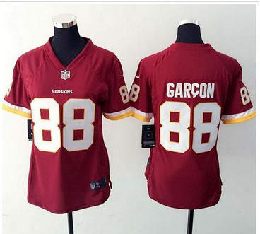 Women Nike Redskins #88 Pierre Garcon Burgundy Red Team Color Stitched NFL Elite Jersey