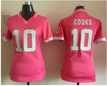 Women Nike Saints #10 Brandin Cooks Pink Stitched NFL Elite Bubble Gum Jersey