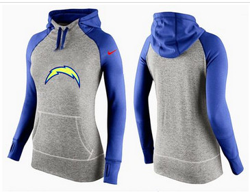 Women Nike San Diego Chargers Performance Hoodie Grey & Blue_2 Women Nike San Diego Chargers Performance Hoodie Grey & Blue_2