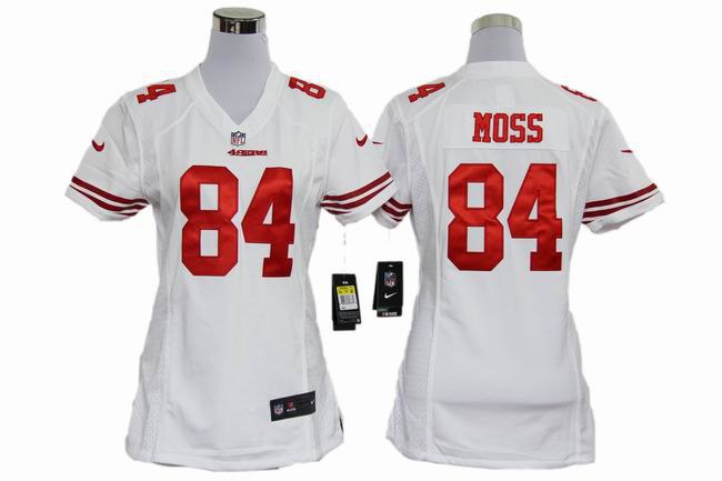 Women NEW San Francisco 49ers 84 Randy Moss White Jerseys