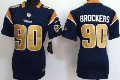 2012 Women NEW St. Louis Rams #90 Brockers Blue NEW NFL Jerseys