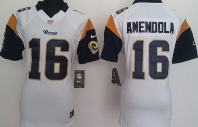 Women NEW St. Louis Rams 16 Danny Amendola White NEW NFL Jerseys